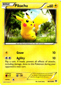 Pikachu 48/162 Breakthrough Common Near Mint Pokemon DNA GAMES - Image 1