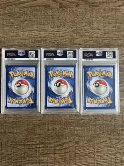 1999 Pokemon Fossil 1st Edition PSA 6 Lot - Articuno, Hitmonlee & Aerodactyl - Image 2