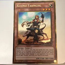 Yugioh Kozmo Farmgirl PGL3-EN024 Gold Secret Rare 1st Ed NM - Image 1