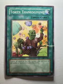 Yu-Gi-Oh! Token Thanksgiving Common DCR-041 Moderately Played Unlimited - Image 1