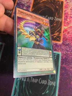 Yu-Gi-Oh! Timegazer Magician YS14-EN010 1st Edition Super Rare NM - Image 2