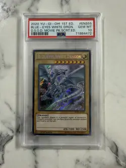 PSA 10 1st Blue Eyes White Dragon MVP1-ENS55 DSOD Movie Secret Rare Promo YuGiOh - Image 1