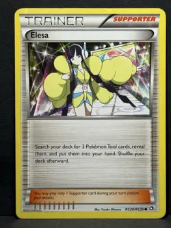 Elesa RC20/RC25 Legendary Treasures Radiant Collection Holo Pokemon Card MP - Image 1