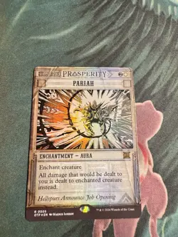 MTG Pariah Card Magic the Gathering Breaking News Light Play Condition Foil - Image 1