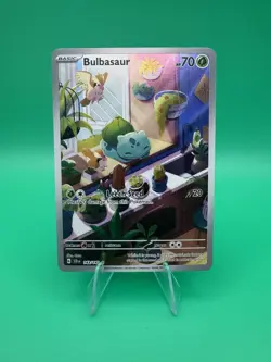 Pokemon TCG Bulbasaur Stellar Crown Illustration Holo Card 143/142 - Image 1