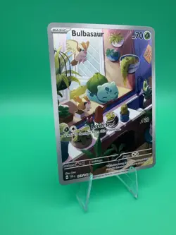 Pokemon TCG Bulbasaur Stellar Crown Illustration Holo Card 143/142 - Image 2