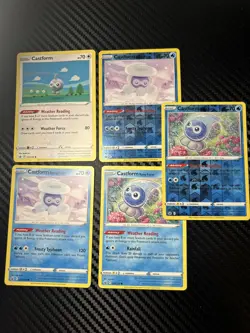 5x Castform Card Lot Pokemon TCG Card Collection - Image 1