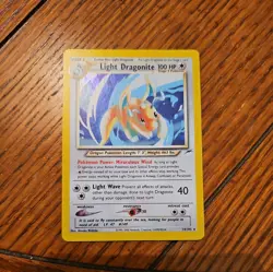 Pokemon TCG Light Dragonite Neo Destiny Holo Card 14/105 Unlimited Rare - Image 1