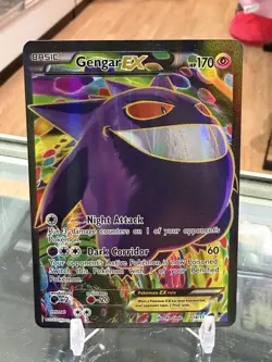 Pokemon Gengar EX Full Art Holo Rare Card 114/119 XY-Phantom Forces 2014 - Image 1