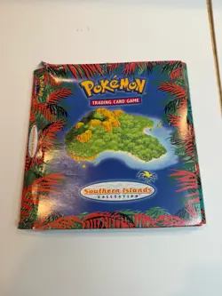 Pokemon Trading Card Game Southern Islands Binder And Postcards - Image 1