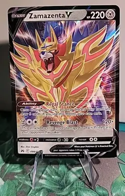 Zamazenta V - 098/159 - Pokemon Crown Zenith Sword & Shield Ultra Rare Card NM - Image 1