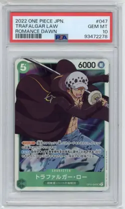 Trafalgar Law OP01-047 SR Super Rare - Romance Dawn - One Piece Card - PSA 10 - Image 1