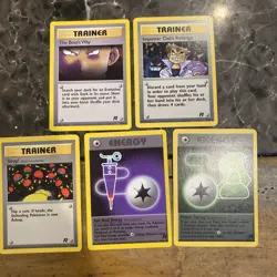 Pokemon TCG Team Rocket 5 Card Lot Vintage Trainers And Energy Cards - Image 1