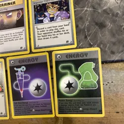 Pokemon TCG Team Rocket 5 Card Lot Vintage Trainers And Energy Cards - Image 2