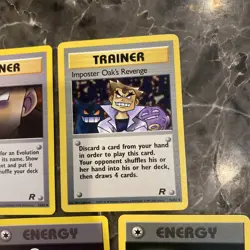 Pokemon TCG Team Rocket 5 Card Lot Vintage Trainers And Energy Cards - Image 3