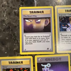 Pokemon TCG Team Rocket 5 Card Lot Vintage Trainers And Energy Cards - Image 4