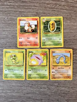 5x Pokemon Cards Wotc Vintage Card Bundle BASE SET (5) - Image 1