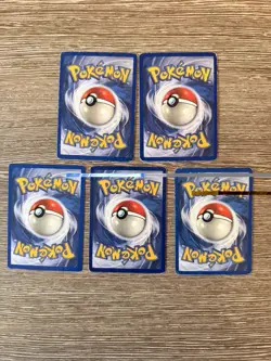 5x Pokemon Cards Wotc Vintage Card Bundle BASE SET (5) - Image 2
