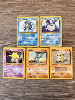 5x Pokemon Cards Wotc Vintage Card Bundle BASE SET (4) - Image 1