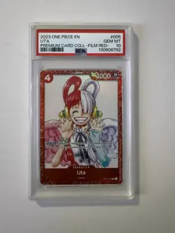 PSA 10 Uta #005 One Piece Premium Card Collection Film Red English 2023 - Image 1