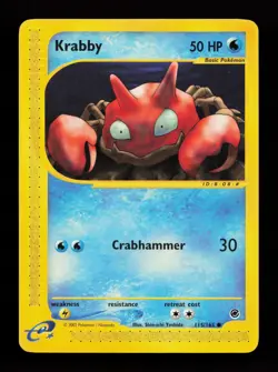 Krabby 115/165 Common Expedition Pokemon Card - Image 1