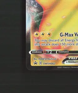 Pikachu VMAX SWSH062 Sword & Shield Black Star Promo Holo Pokemon Card NM - Image 5