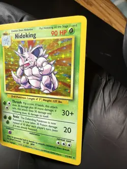 Pokemon TCG Base Set Nidoking Holo Rare Card 11/102 1999 - Image 3
