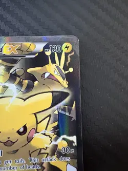 Pikachu EX XY124 Full Art Holo XY Black Star Promo Pokemon Card HP/ Damaged - Image 3