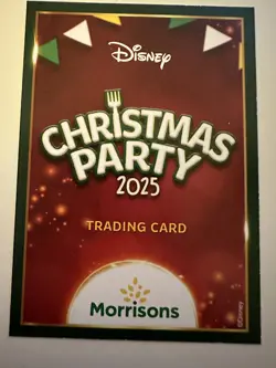 Morrisons Disney Christmas Card 2025 Party Trading Xmas Collectable Cards No 96 - Image 2