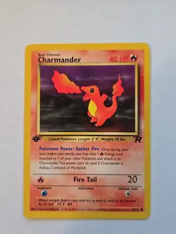 1st Edition Charmander 50/82 Team Rocket Set Rare Vintage Pokemon Card - Mint - Image 1