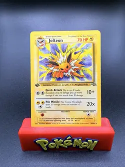Pokemon TCG Jolteon 20/64 Jungle Rare 1st Edition HP Card Played - Image 1