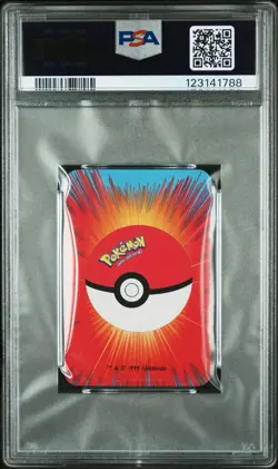 1999 BICYCLE POKEMON MINI PLAYING CARDS BLUE DECK 3 OF CLUBS PIKACHU PSA 10 - Image 2