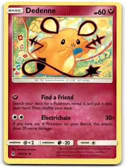 2018 Sun & Moon - Forbidden Light Pokemon TCG Card Dedenne #88 - Image 1