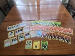 Lot Of 63 Shadowless Pokemon Cards Energy And Trainer - Image 1