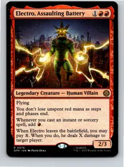 Magic the Gathering Electro, Assaulting Battery Marvel's Spider-Man MTG - Image 1