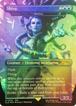 Shiva (Subtlety) Foil Borderless Final Fantasy Secret Lair NM MTG - Image 1