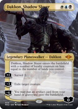 1x Dakkon, Shadow Slayer - Borderless Light Play MTG Magic - Kid Icarus - - Image 1