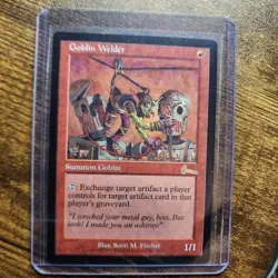 MTG - Magic The Gathering - Urza's Legacy - GOBLIN WELDER - RARE - NEVER PLAYED! - Image 1