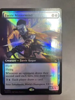 Magic MTG - Faerie Mastermind (Extended Art) MOM #352 (Foil) Machine - Image 1