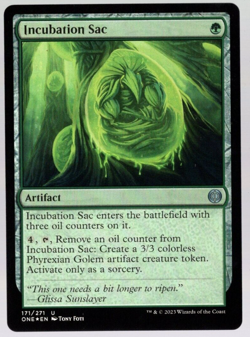 (x4) Incubation Sac 171/271 Playset Uncommon Foil All Will Be One MTG Near Mint - Image 1