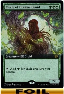1x - Circle of Dreams Druid - FOIL EXTENDED ART #383 - Forgotten Realms - NM MTG - Image 1