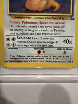 1999 POKEMON FOSSIL #4 DRAGONITE-HOLO PSA 6 - Image 2