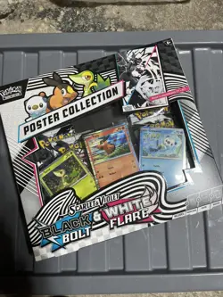 Pokemon TCG S&V Black Bolt & White Flare Poster Collection New & Sealed - Image 1