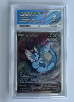 Pokemon Vaporeon V SWSH181 Black Star Promo ACE 9 MINT - Image 1