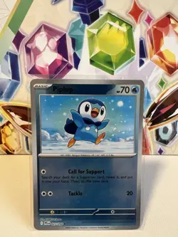Piplup 027/094 Common Reverse Holo - Pokemon TCG Phantasmal Flames - NM - Image 1