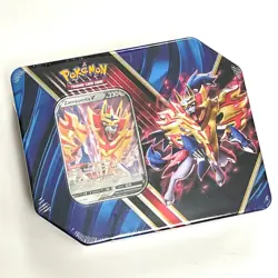 Pokemon TCG Zamazenta V Powers Tin Factory Sealed Includes 5 Booster Packs - Image 1