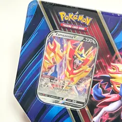 Pokemon TCG Zamazenta V Powers Tin Factory Sealed Includes 5 Booster Packs - Image 2