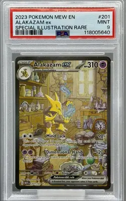 2023 Pokemon Scarlet & Violet 151 Alakazam EX Special Illustration Rare PSA 9 - Image 1