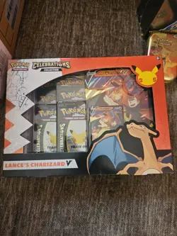 Pokemon TCG Celebrations Collection Lance's Charizard V Box - Image 1