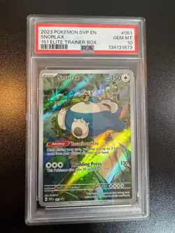 Snorlax 051 Pokemon SVP EN 151 ETB Promo PSA 10 GEM MINT! - Image 1